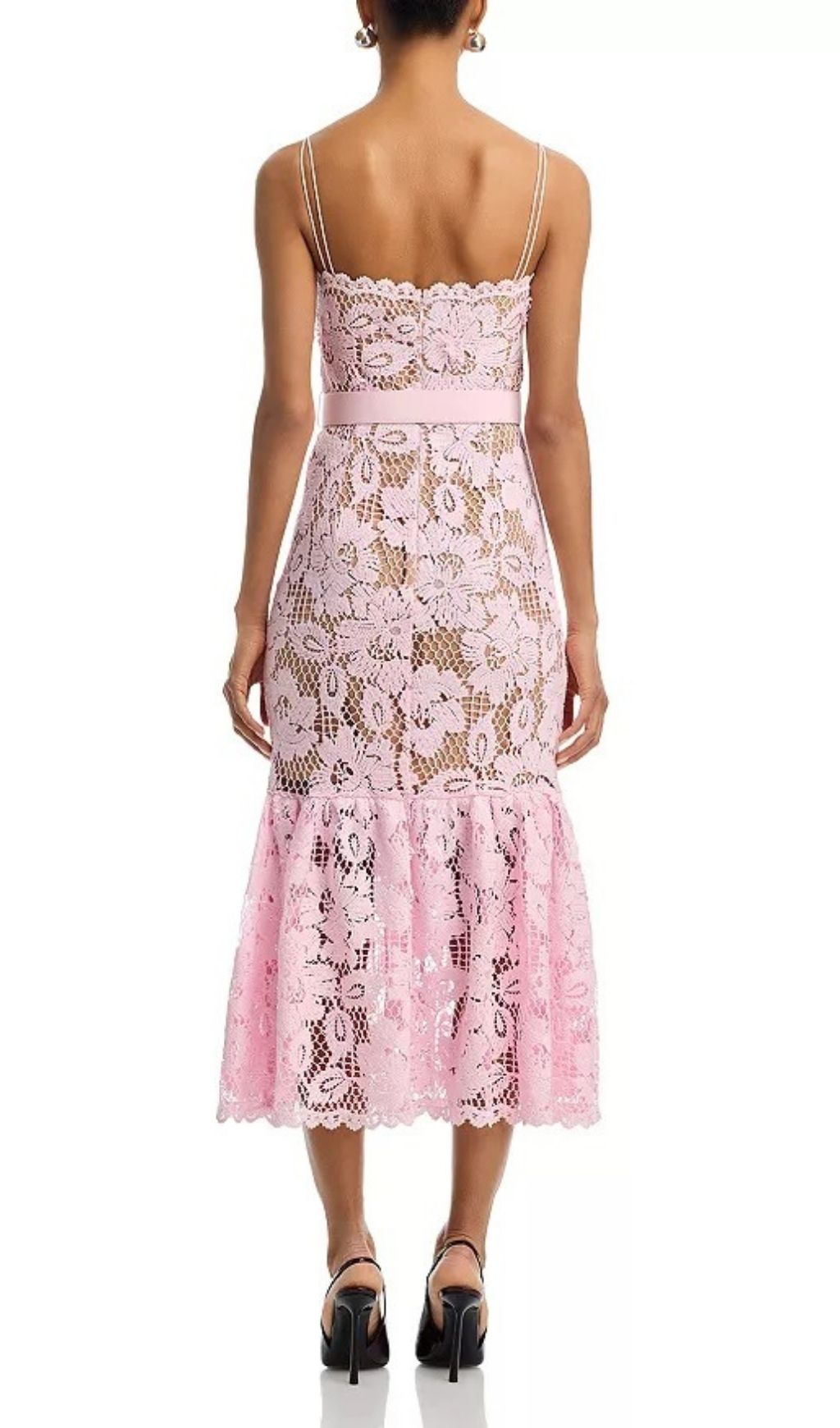 Fashionslee Women Crochet Lace Midi Dress