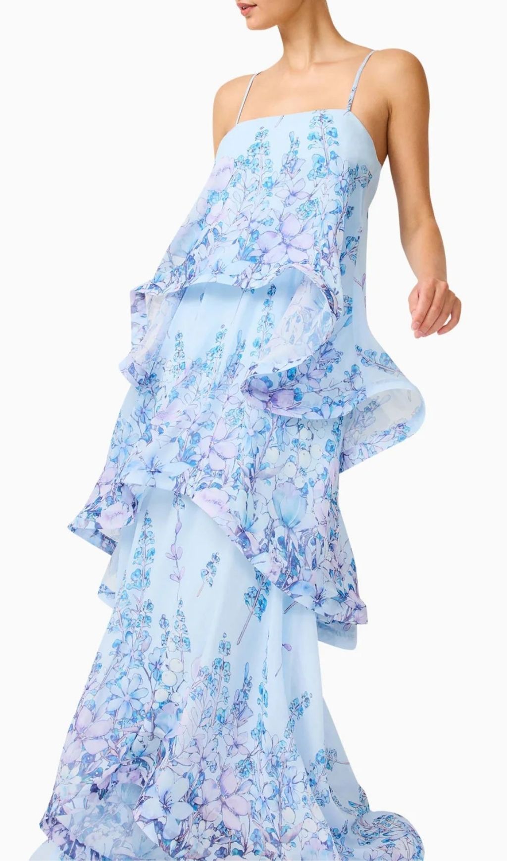 630aa8e194042490f2fa6e5caa3fa7f2.jpg Fashionslee Women Lael Blue Floral Printed Maxi Dress