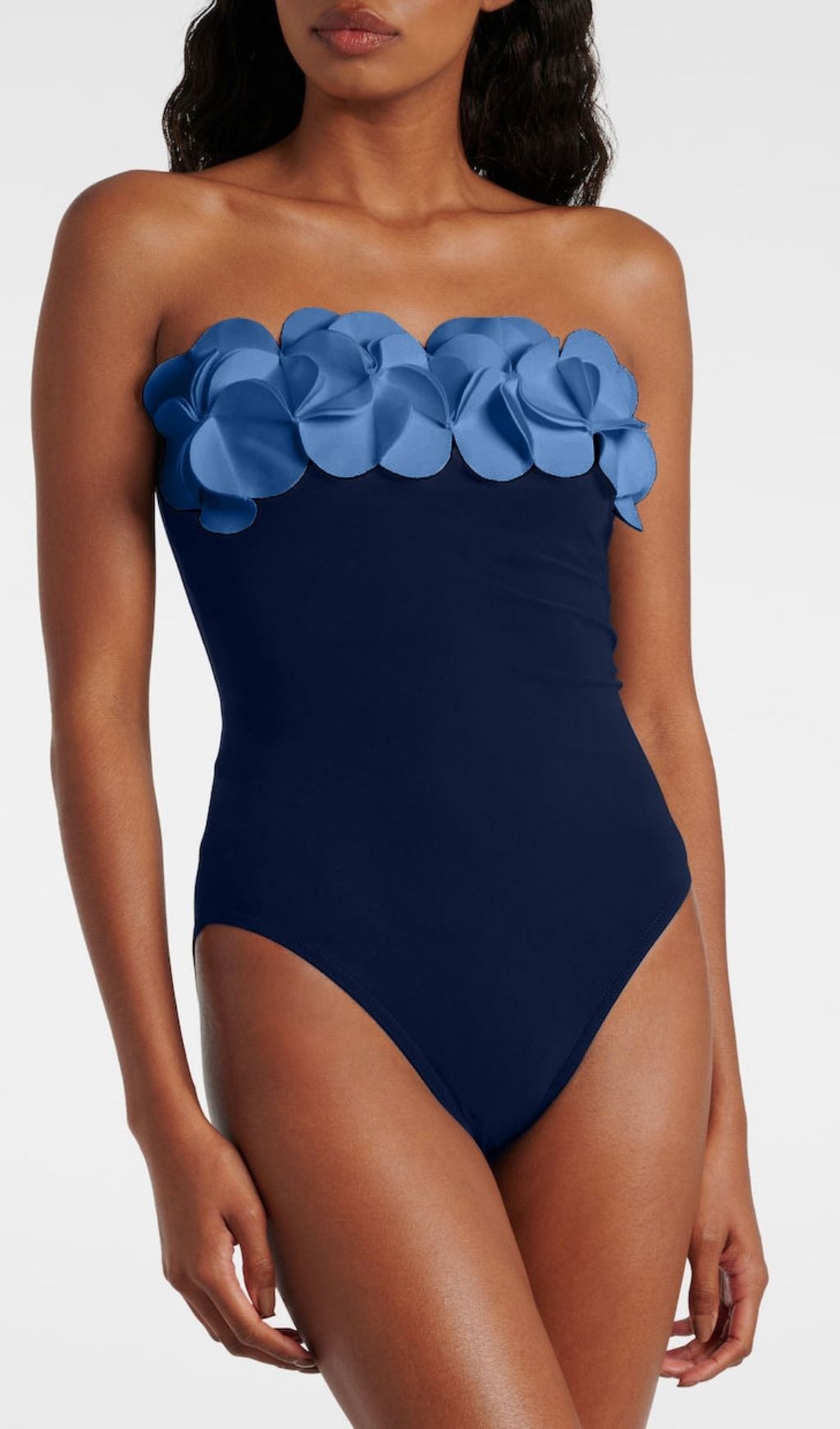 Fashionslee Women Latika Blue Flower Two-Piece Swimsuit