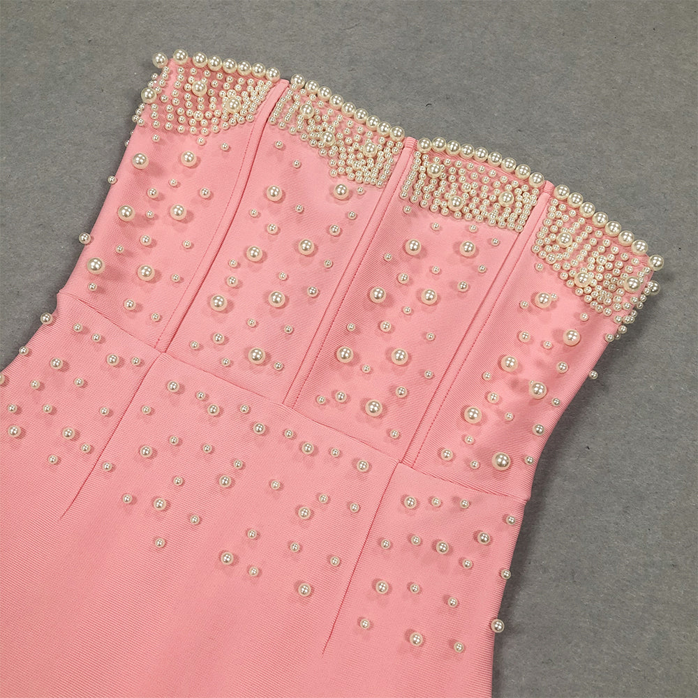 Fashionslee Women Arlet Pearl Bodycon Maxi Dress