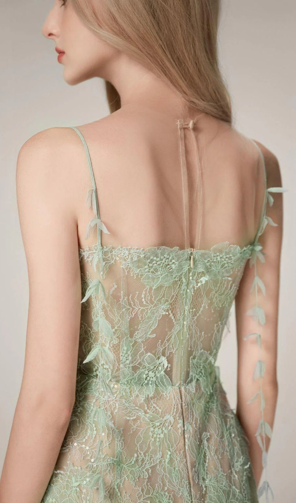 6fb3ee7c703ce25424a6df5776d99a5b.jpeg Fashionslee Women Argo Green Bead Lace Pencil Dress
