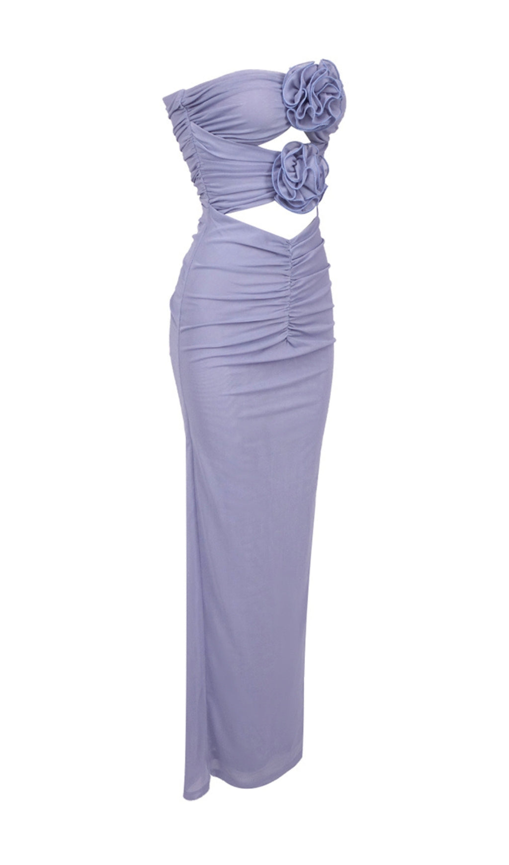Fashionslee Women Awenasa Purple Flower Cutout Maxi Dress