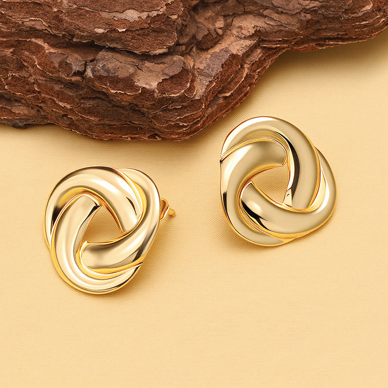 73ce2e488b3ced483b998737ddfeb45b.jpg Fashionslee Women Small Knot Earrings