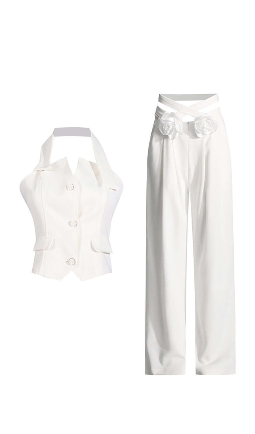 750f04b759c95972f77265480e24d64f.jpeg Fashionslee Women Anaphora Flower Trouser Set