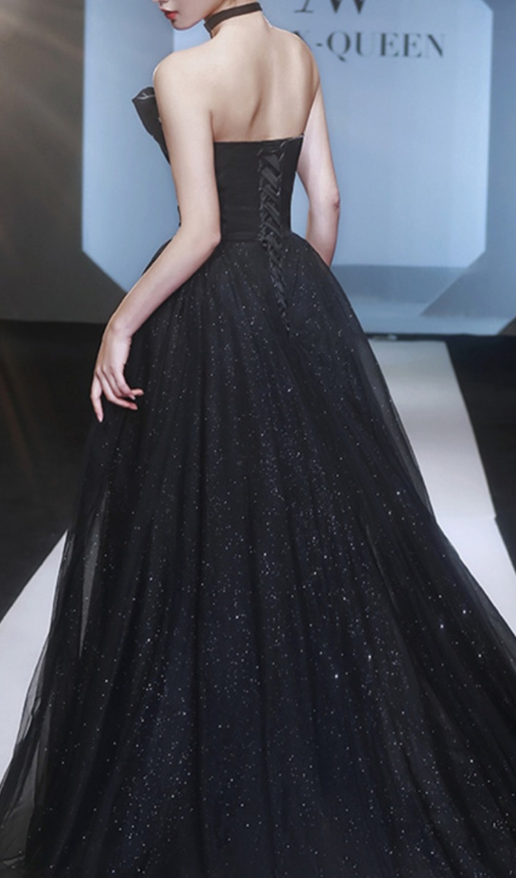 753a8dd511a6d0bc8fb45d981da0a11f.jpg Fashionslee Women Chiyeko Black Strapless Flower Maxi Dress