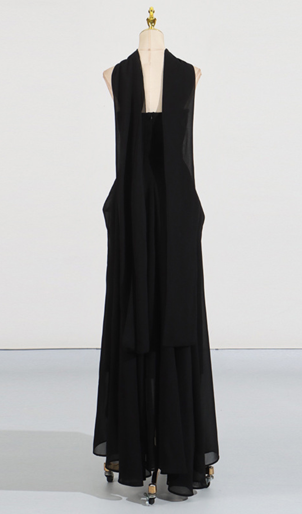 Fashionslee Women Devan Black Embellished Maxi Dress