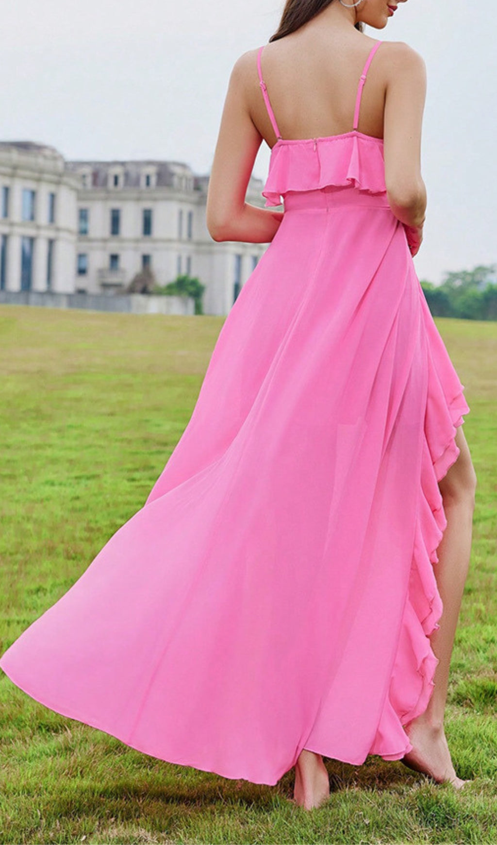 Fashionslee Women Amalthea Slit Ruffle Maxi Dress