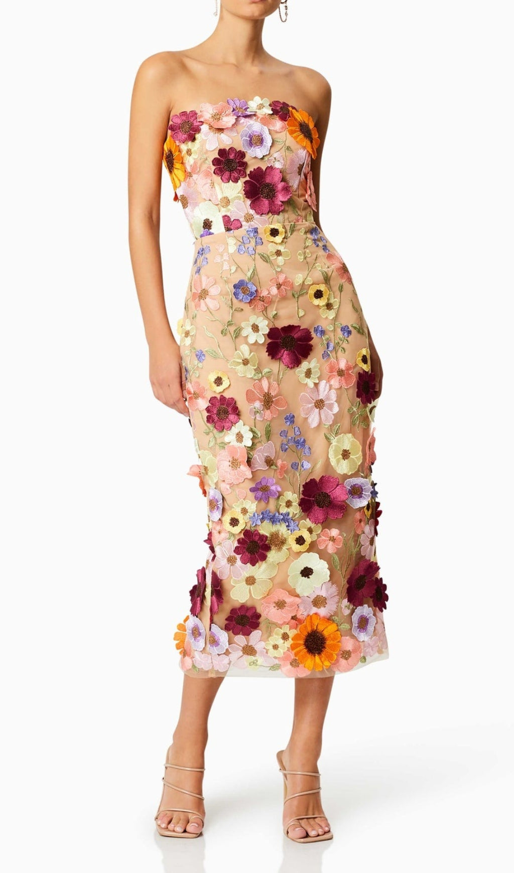 7b23cce6f57f5802c15aa8581a5f4952.jpeg Fashionslee Women Adonica 3D Flower Strapless Midi Dress