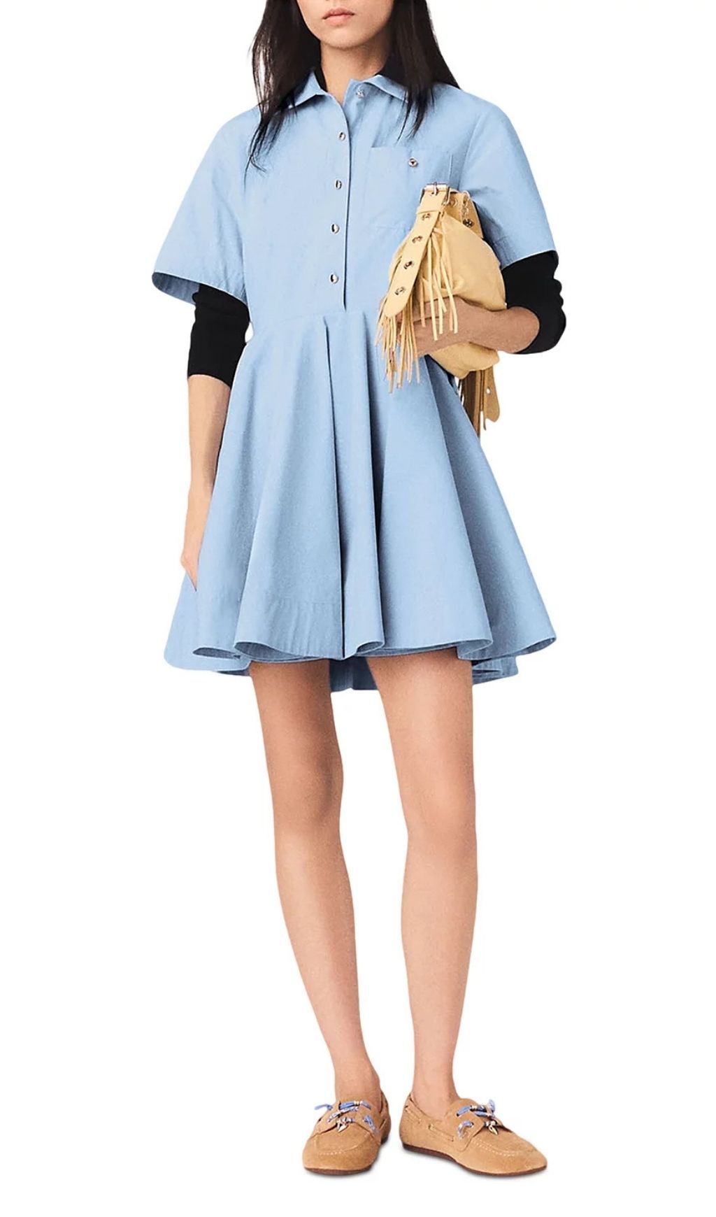 Fashionslee Women Flared Shirt Dress