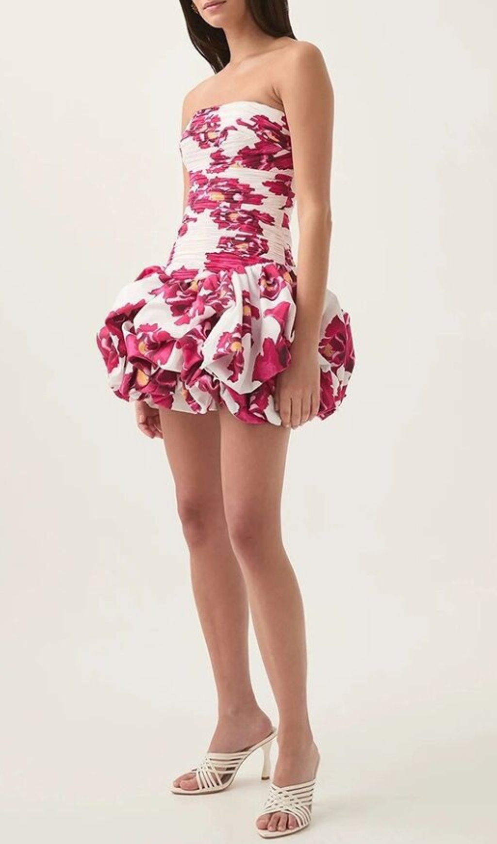 7b9fa175005fda2e8225c854a95058db.jpg Fashionslee Women Clearo Strapless Pleated Hem Mini Dress