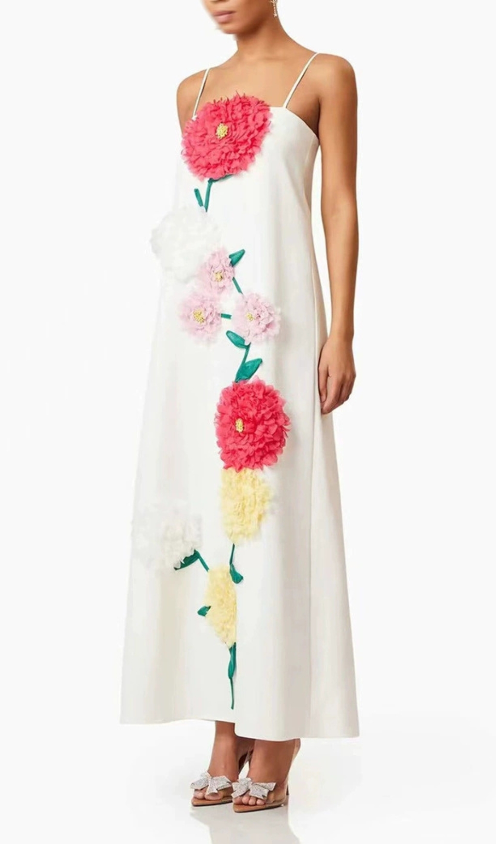 7d61b8ccad16d036f2b621362f29ef0e.jpg Fashionslee Women Erica White Strappy Flower Maxi Dress