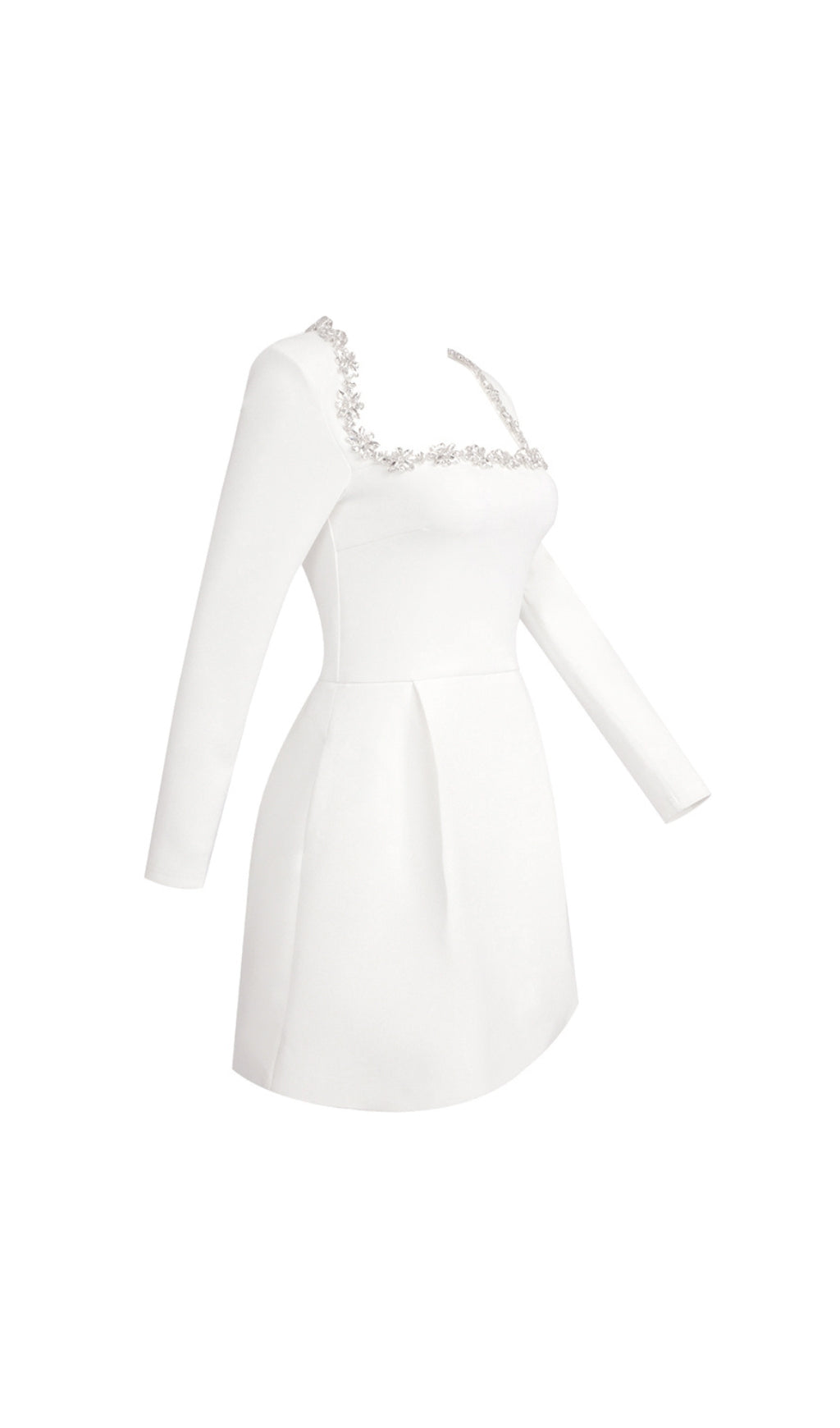 Fashionslee Women Aramoana Crystal Decor Mini Dress