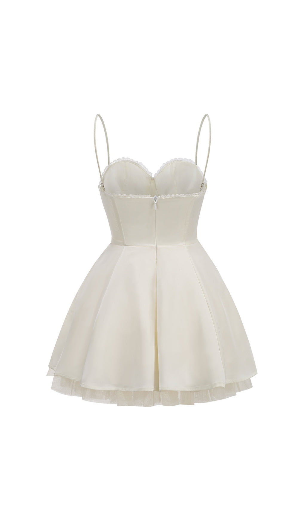 Fashionslee Women Auberta Ivory Strappy Mini Dress