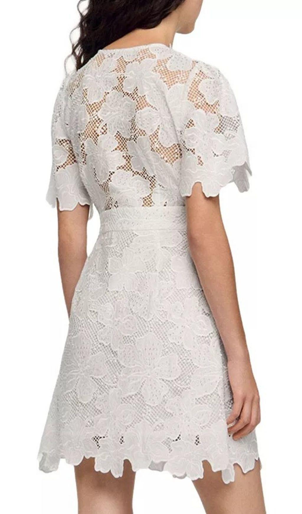 Fashionslee Women Elara Flower Lace Short Dress