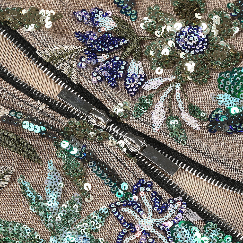 81db18e886b3bd5fe0954438d212bbbb.jpeg Fashionslee Women Azul Strapless Sequin Maxi Dress