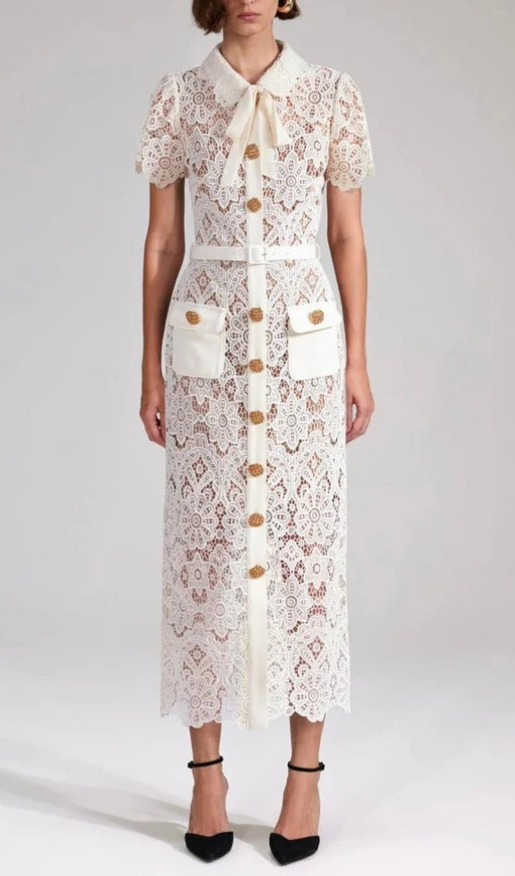 Fashionslee Women Annelore White Lace Dress