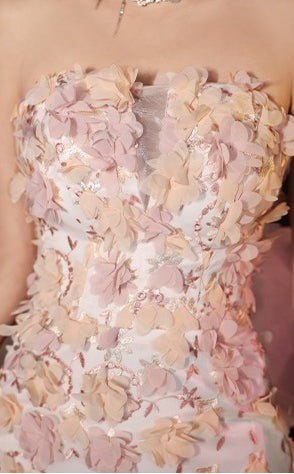 82a80d412d41e9703357ac59b8308186.jpeg Fashionslee Women Afric Pink Appliqué Strapless Mini Dress