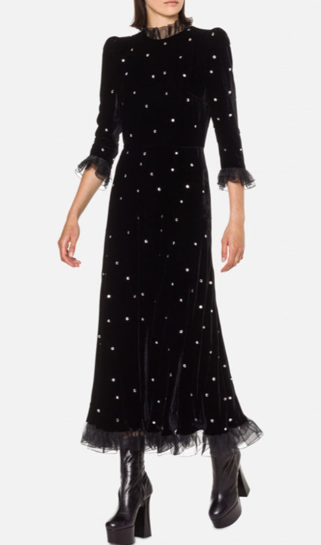 83175535b961a23217189c0e6f266fa1.jpeg Fashionslee Women Abarne Velvet Dress With Crystals