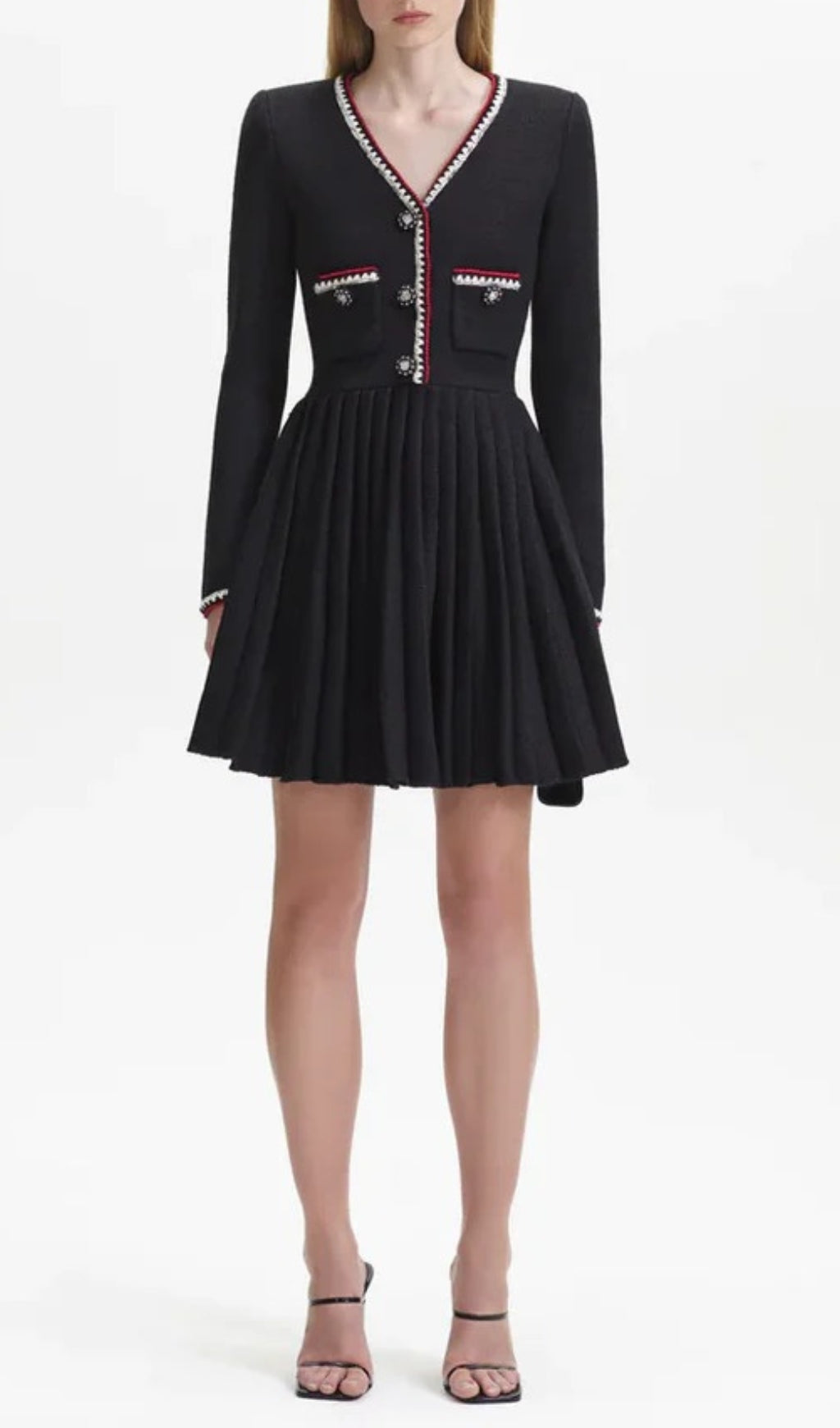 Fashionslee Women Anjolie Black Knit Mini Dress
