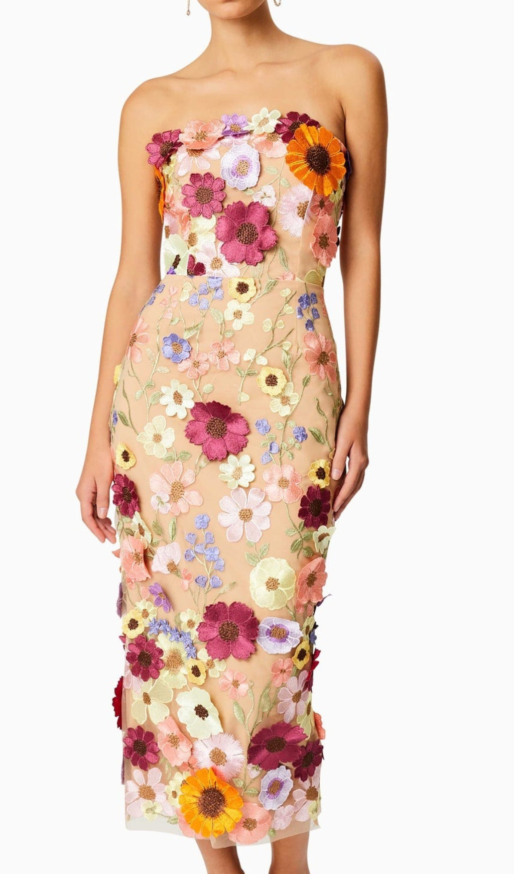 84031b341aa9a3d01cc89e3ebbf083c1.jpeg Fashionslee Women Adonica 3D Flower Strapless Midi Dress