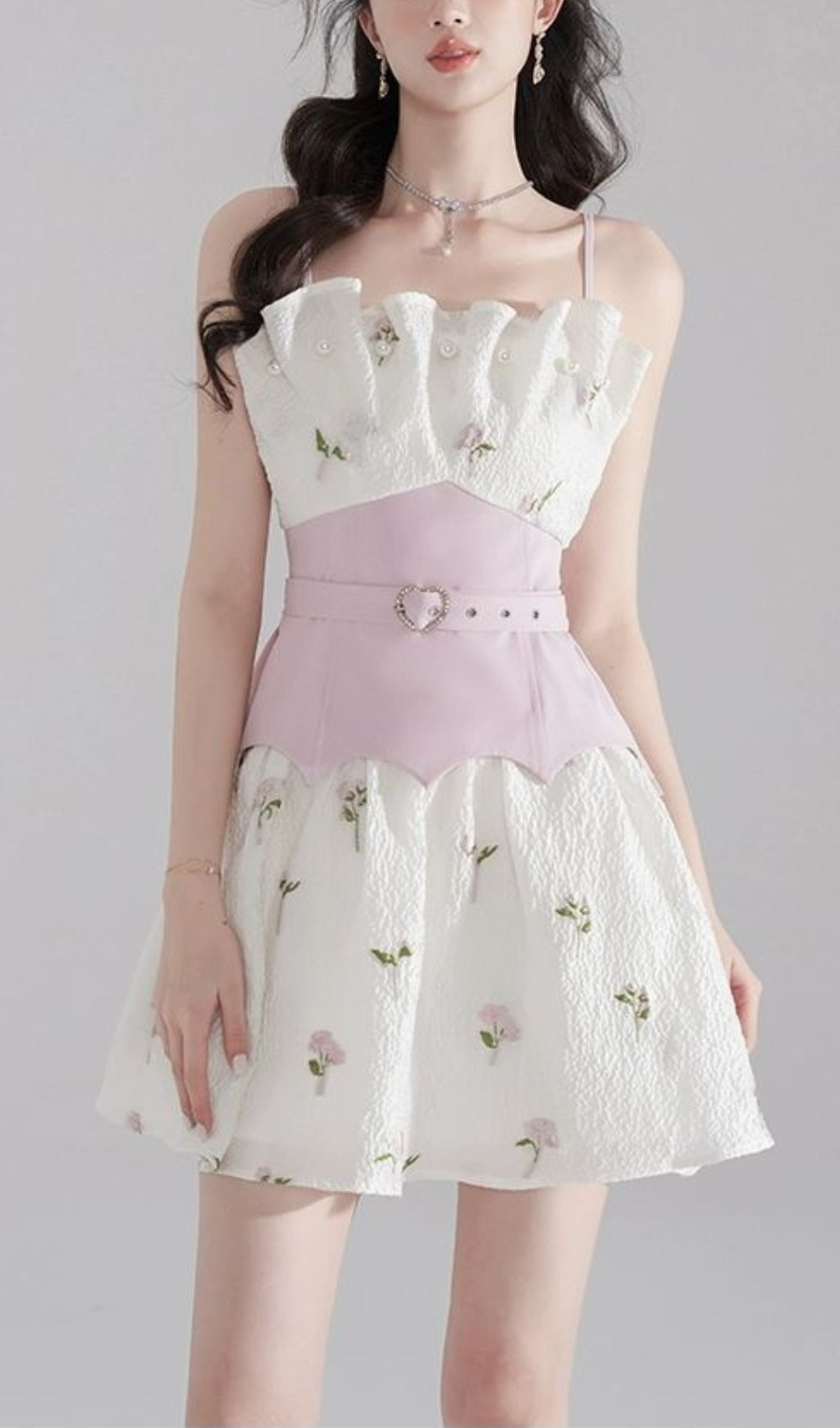 Fashionslee Women Aalilyanna Embroidered Jacquard Mini Dress