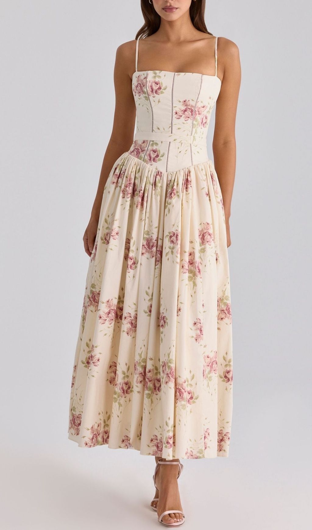 Fashionslee Women Laria Strappy Floral Maxi Dress
