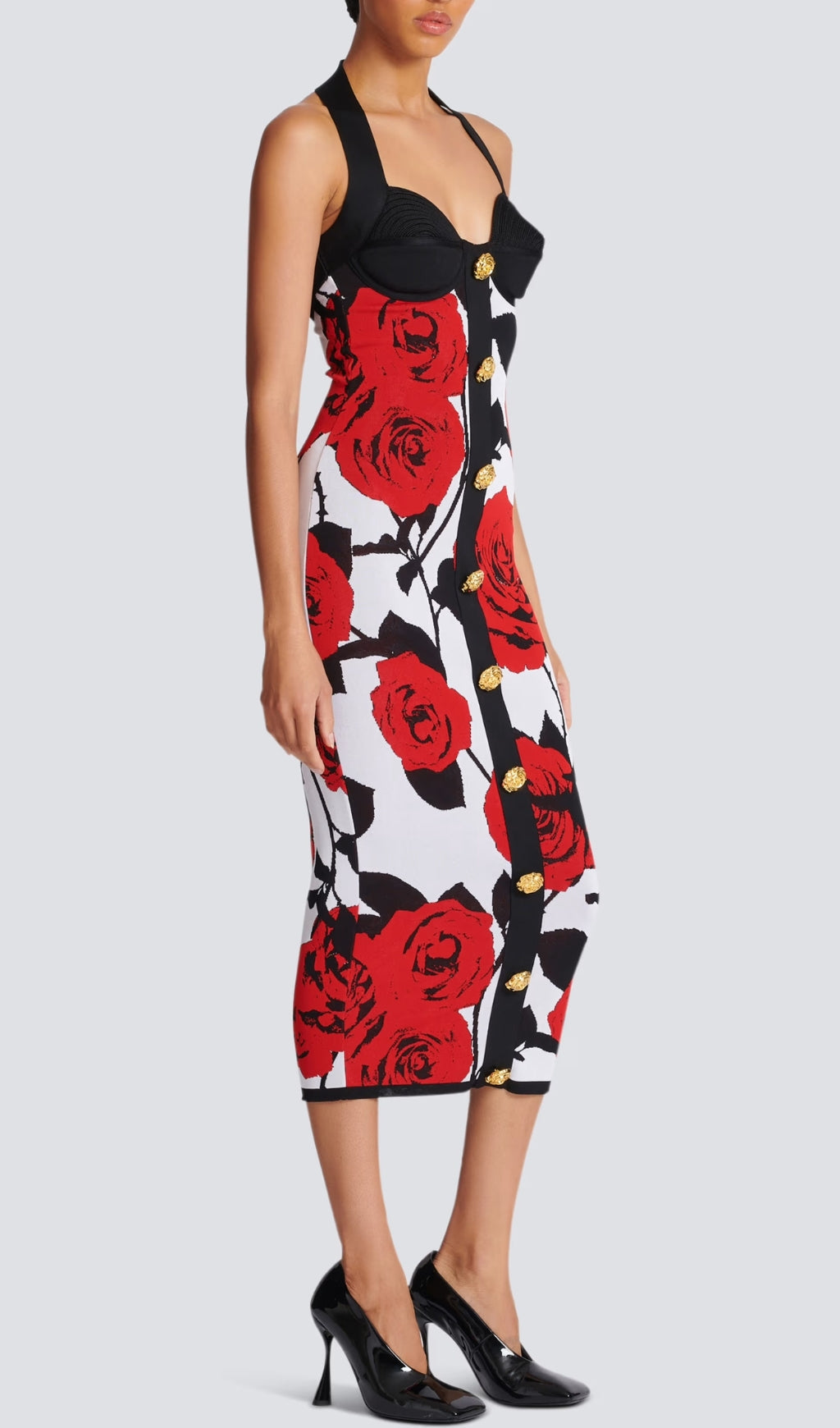 Fashionslee Women Atenea Flower Midi Bandage Dress