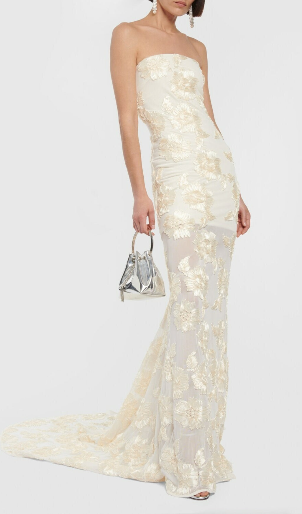 Fashionslee Women Auria Flower Mesh Gown
