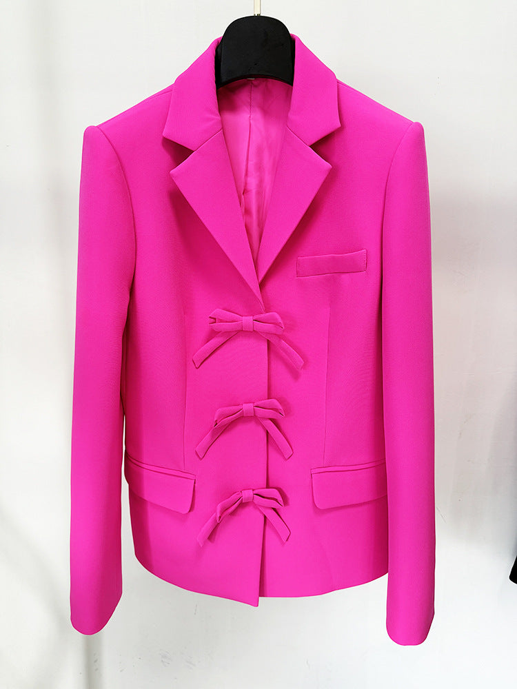 86fe5ff0cbde9cc1543927daf3d7f2f2.jpeg Fashionslee Women Bette Pink Bow Mini Dress & Blazer