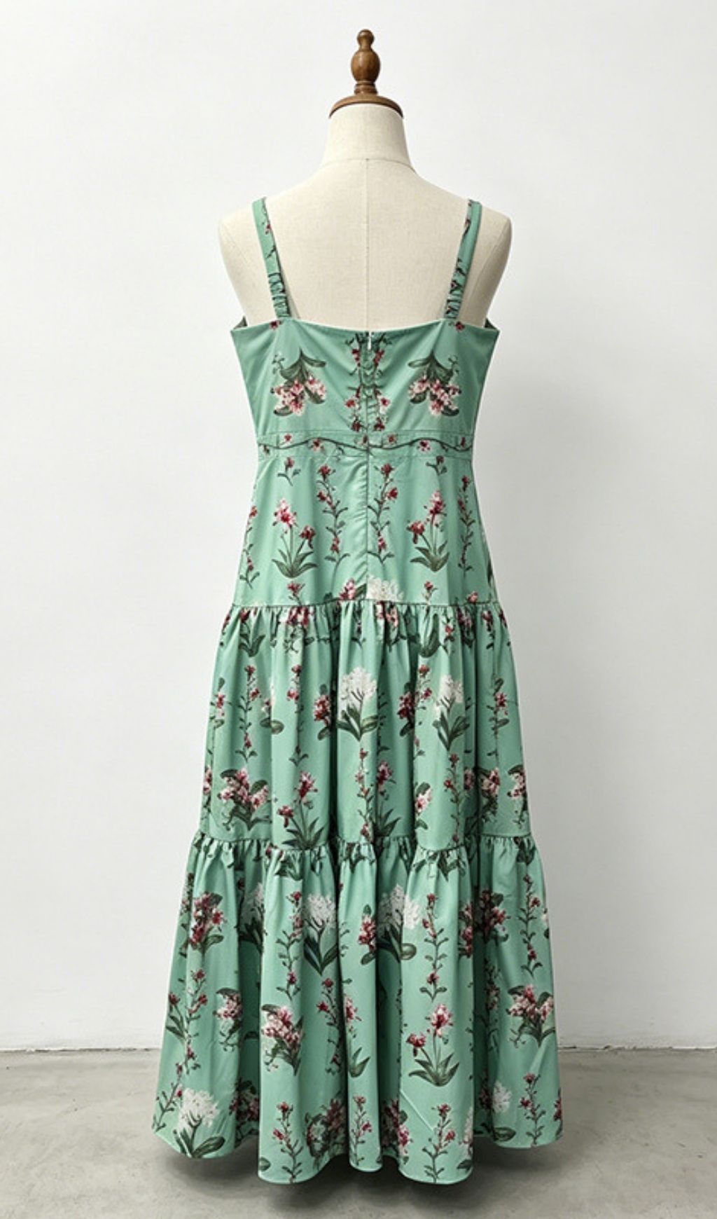 8701bc4069844e5cb0d659b2cba45f71.jpg Fashionslee Women Latifah Green Floral Maxi Dress