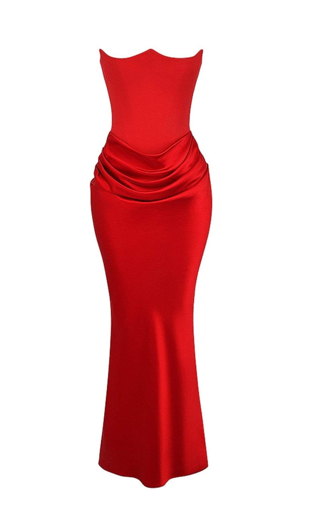 873de35e909086b6c10fbbd59e1f9ea8.jpeg Fashionslee Women Ruched Corset Dress Maxi Dress In Red