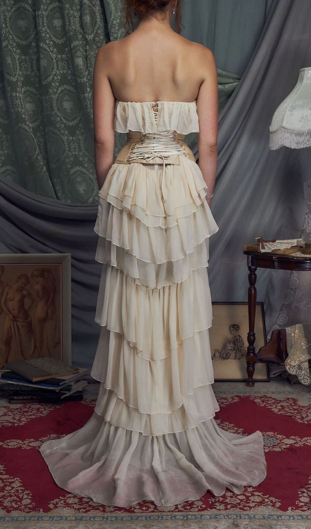 88d4b93a8f6e0c68853de7f715d4f586 RUFFLE CORSET MAXI DRESS FOR EVENING