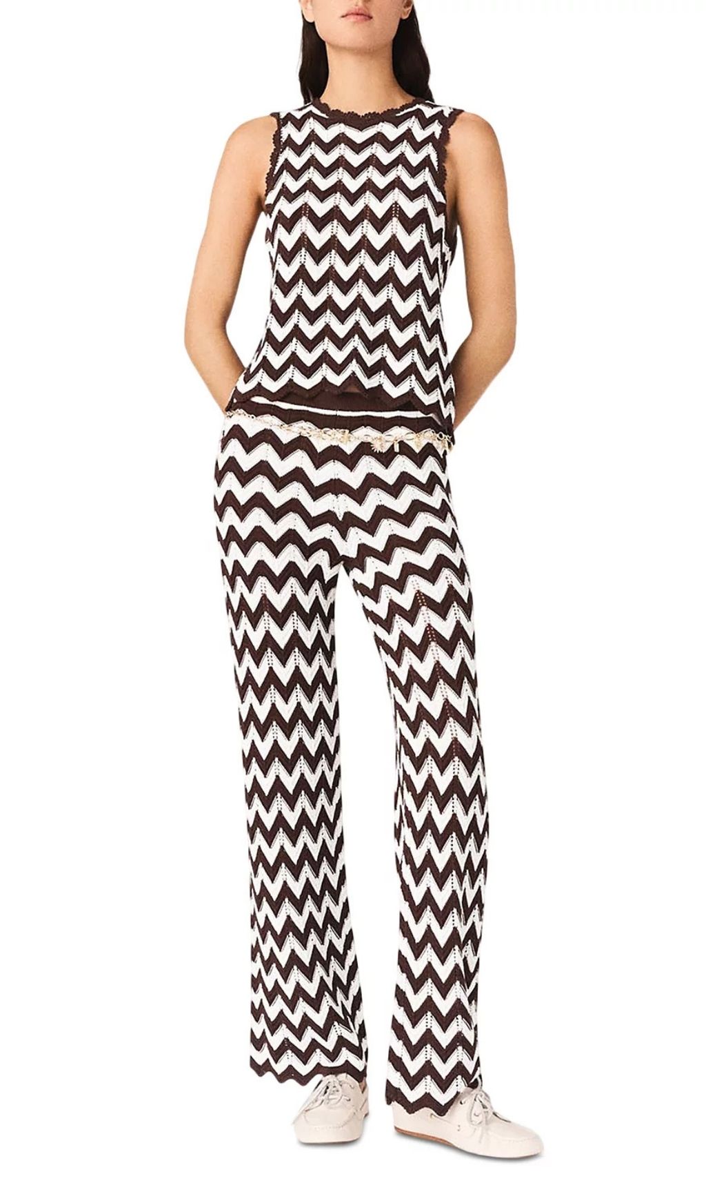 ZIG ZAG CROCHET WIDE LEG BEACH PANTS - OWNCI ZIG ZAG CROCHET WIDE LEG BEACH PANTS - OWNCI