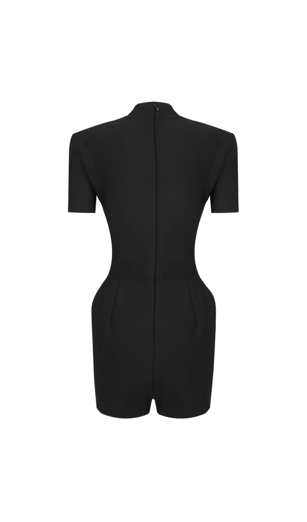 89ed23c78110131c533dd388994a77e0.jpeg Fashionslee Women Beata Black Deep V Neck Romper