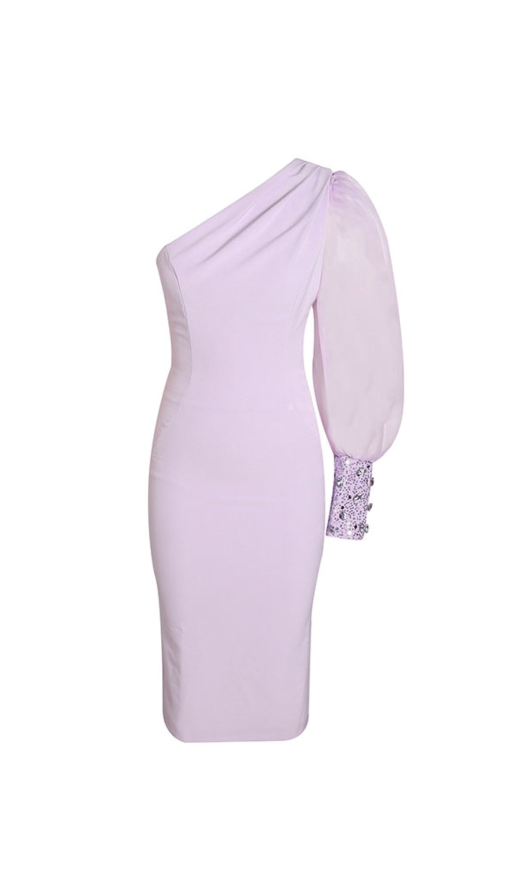8a38bac3e2ab43b925766a45e156f086.jpeg Fashionslee Women Anila Purple One-Shoulder Midi Dress