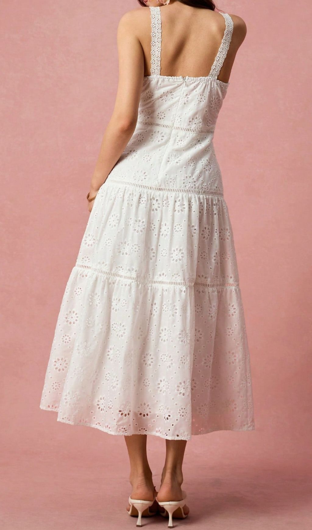 8c9d9c1663897011eb86efcb6e12538b.jpg Fashionslee Women Lamya White Strappy Midi Dress