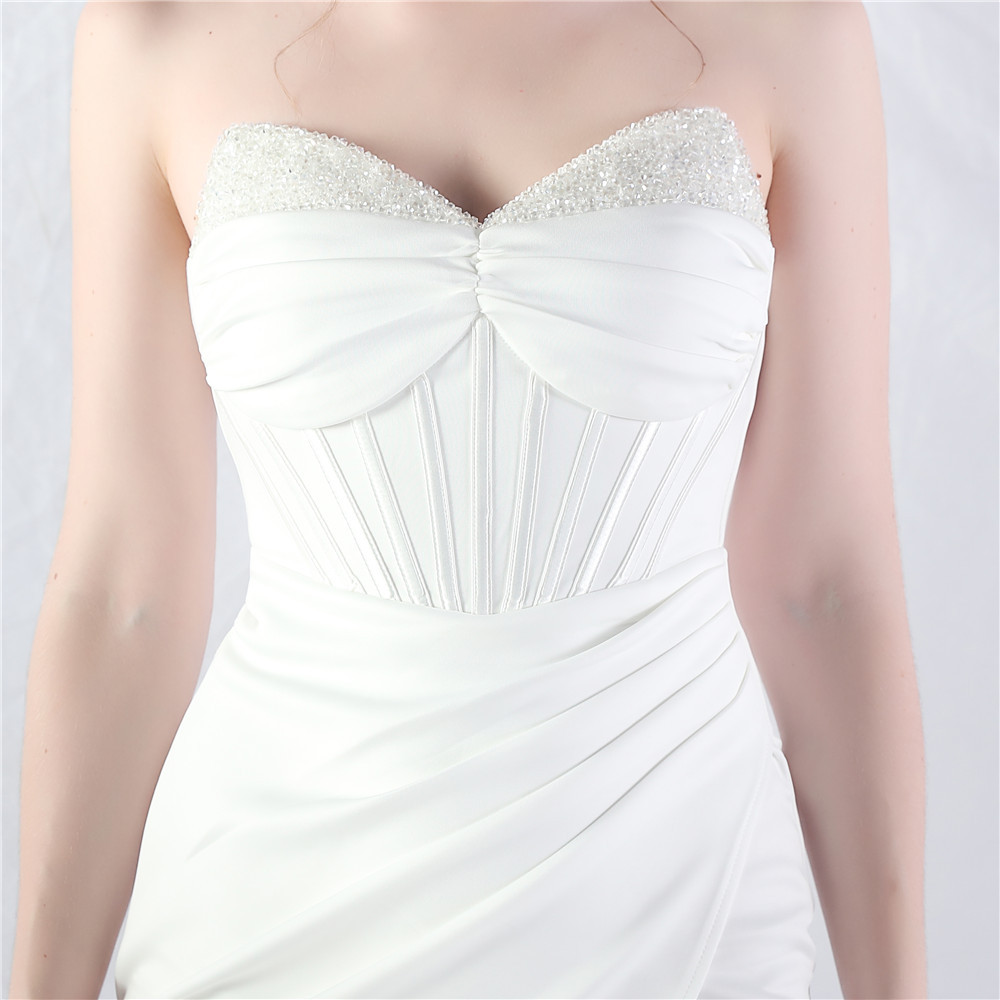 8cb3b334a8d87355a558719c707bc2af.jpg Fashionslee Women Chizue White Strapless Corset Split Maxi Dress