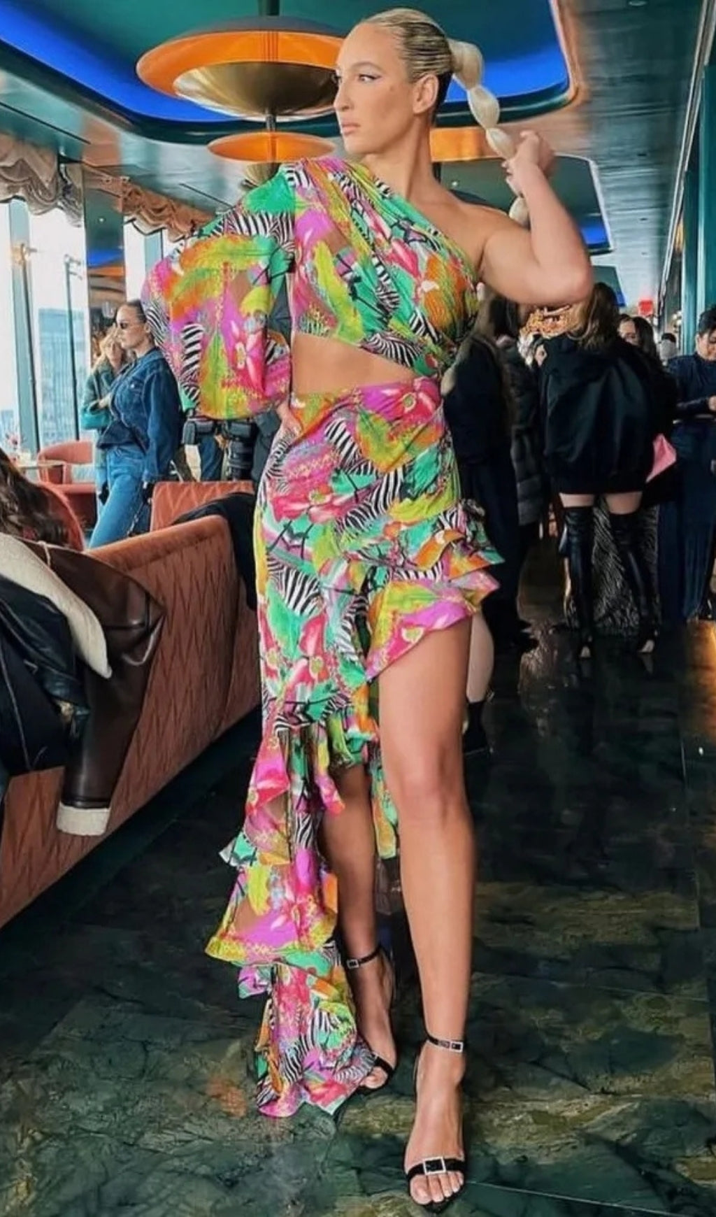 8efa4888b0802a72fb7927440f3fa3a5.jpeg Fashionslee Women Asfrid One Shoulder Printed Maxi Dress