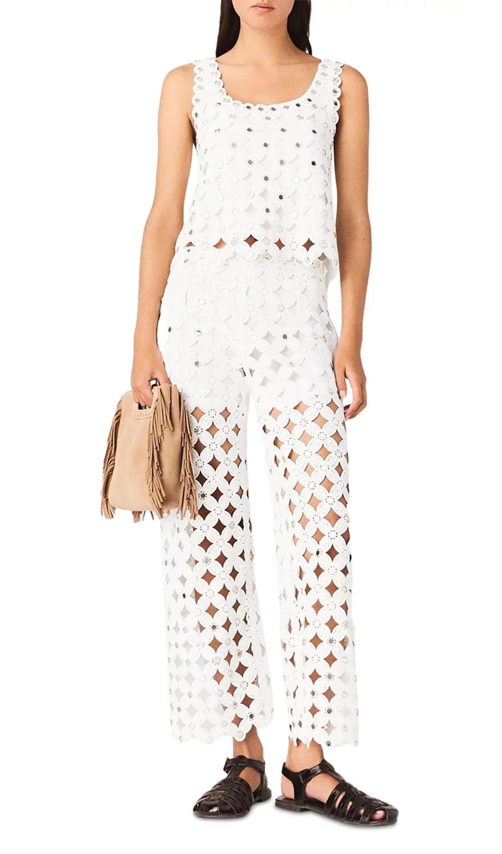 90b025ad2359beda9db1c764886f4317.jpg Fashionslee Women Pimiroir Straight Mirror Crochet Pants
