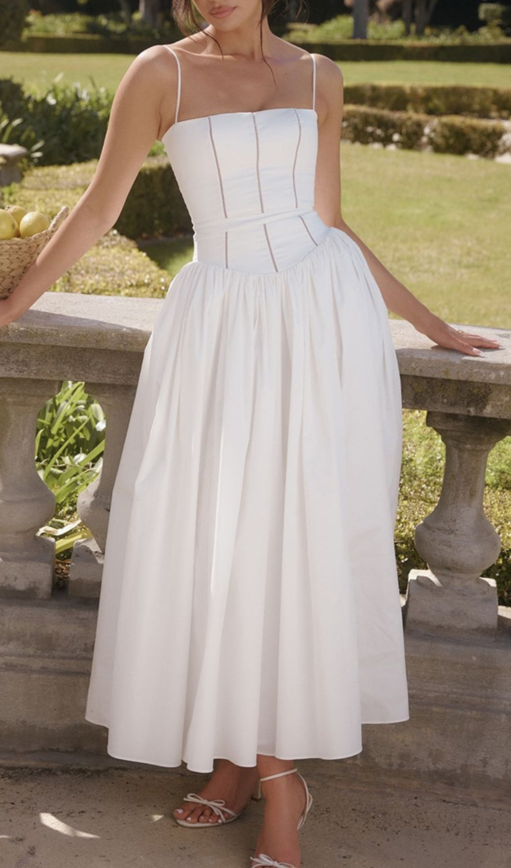 Fashionslee Women Ashira White Maxi Dress