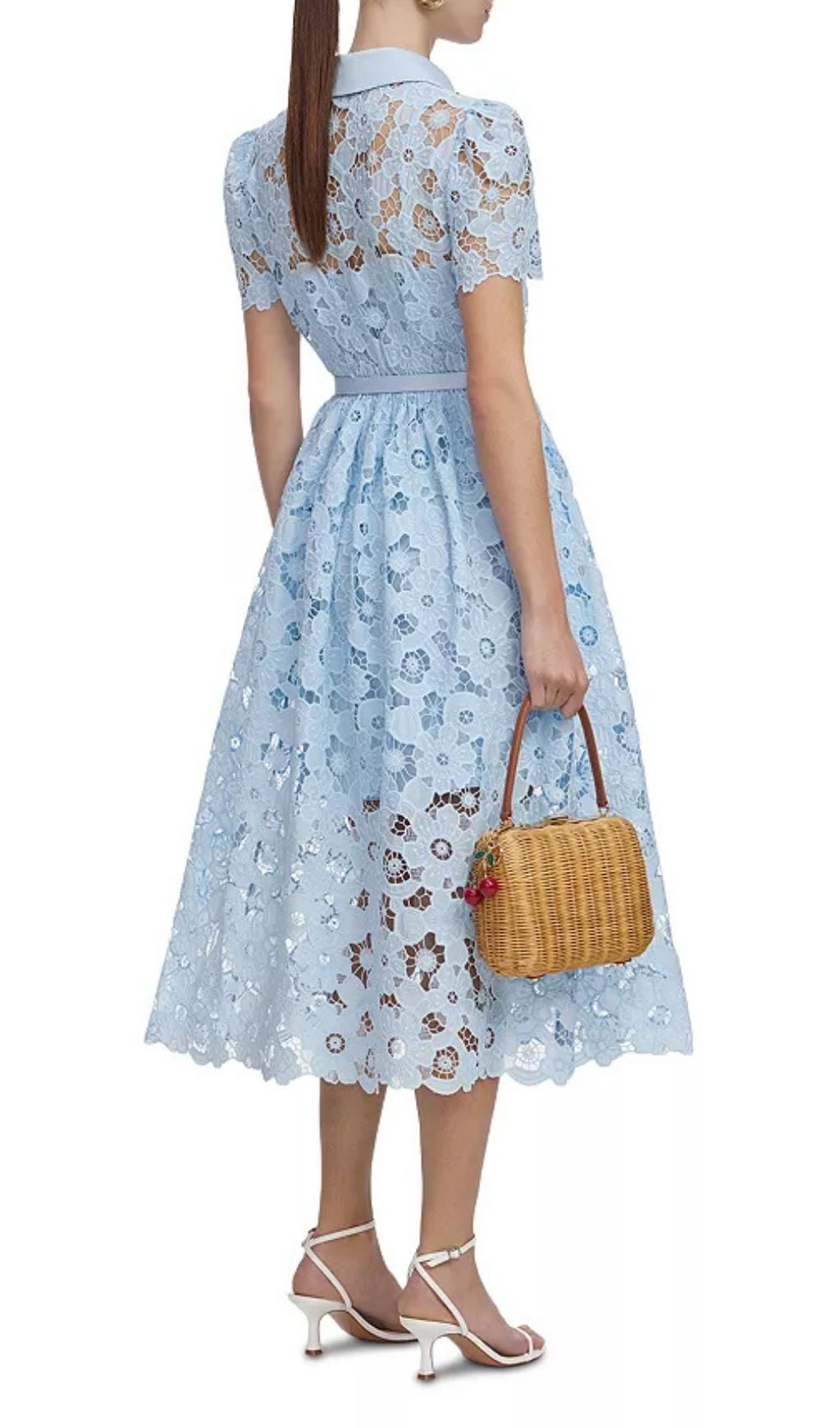 92649398dfaeafb2942248b387683eea.jpg Fashionslee Women Lace Collared Midi Dress - Blue