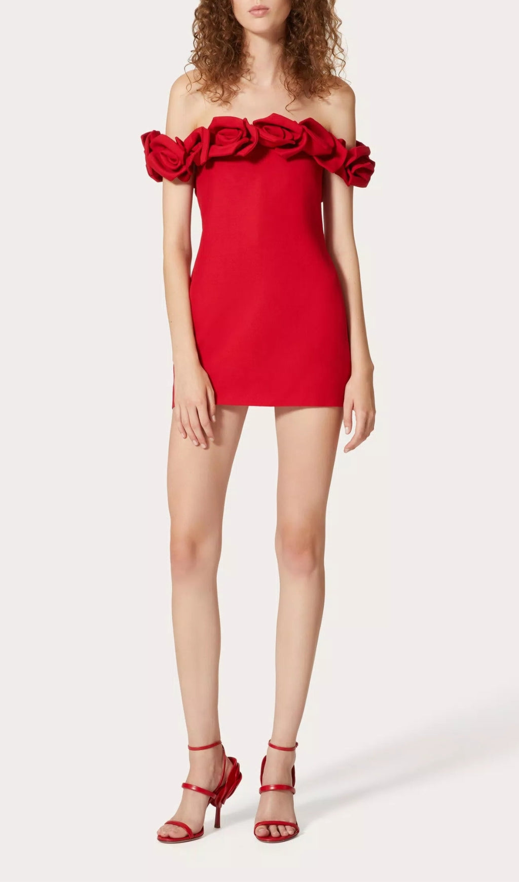 Fashionslee Women Floral Embellished Crepe Mini Dress