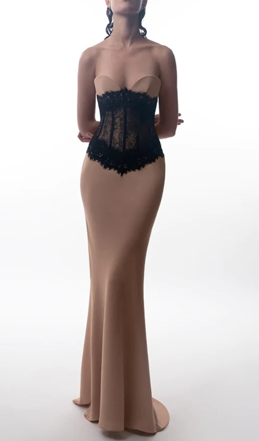 Fashionslee Women Awena Lace Corset Maxi Dress