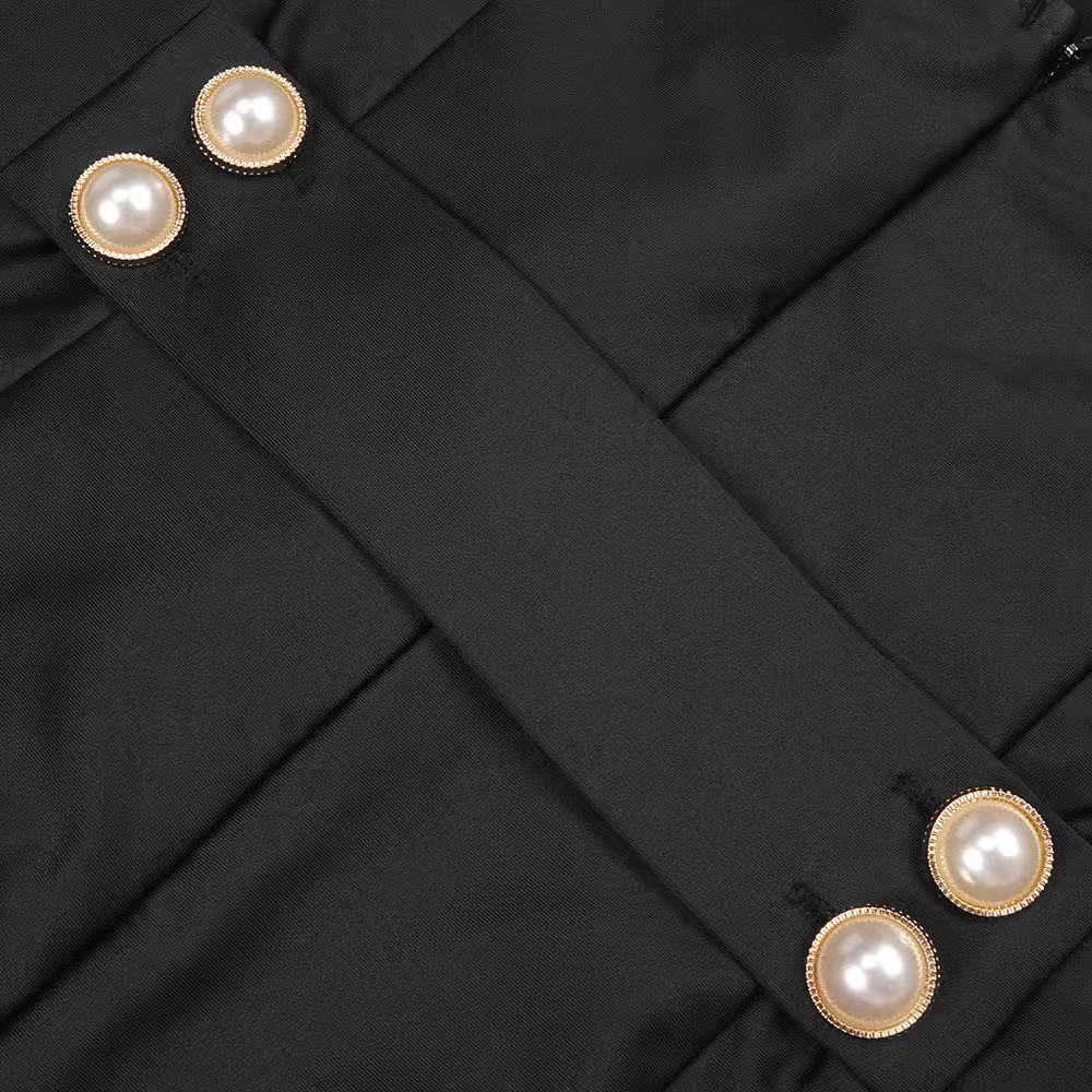 996b9e4a86796cefb7f9022dc803c8a2.jpg Fashionslee Women Cleone Black Halter Button Maxi Dress