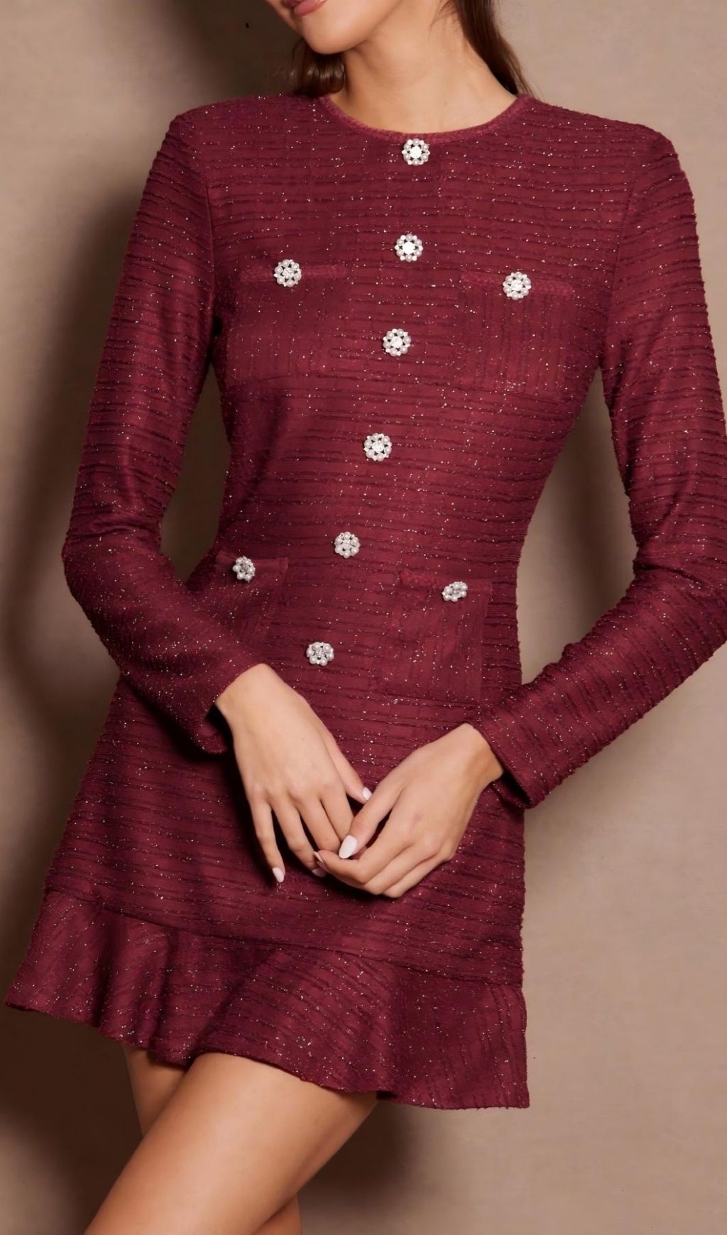 9be391c0a7bbf224d41d2121997a5464.jpg Fashionslee Women Lani Red Long Sleeve Mini Dress