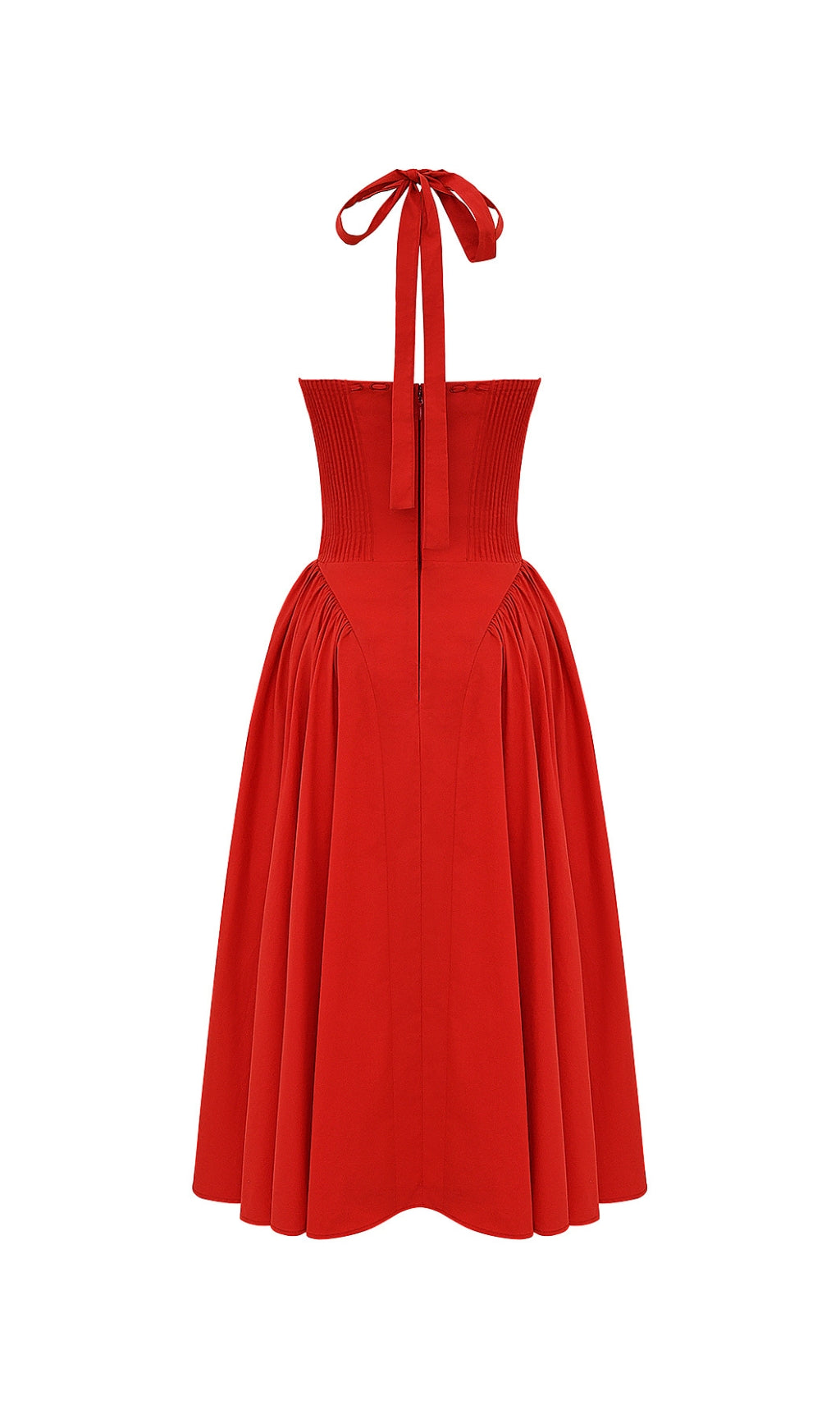 9c3312098bb7ca977794e2b4318e992c.jpeg Fashionslee Women Ashleen Red Halter Midi Dress