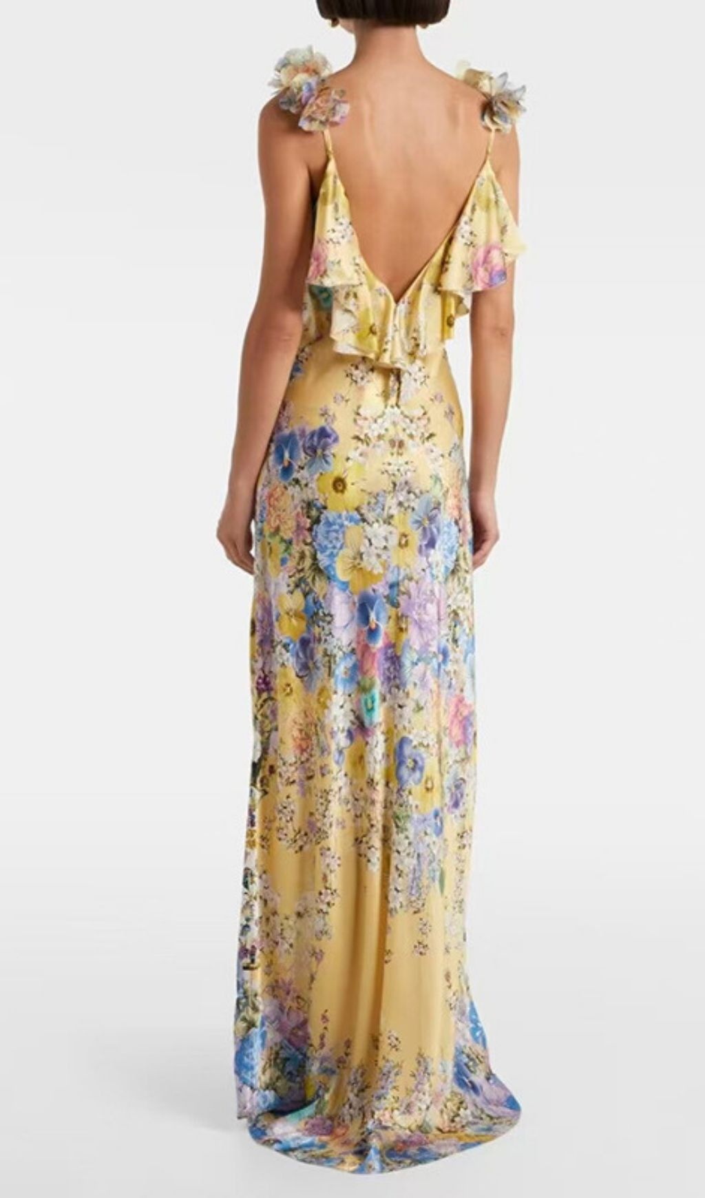 Fashionslee Women Kerrya Strappy Floral Printed Maxi Dress
