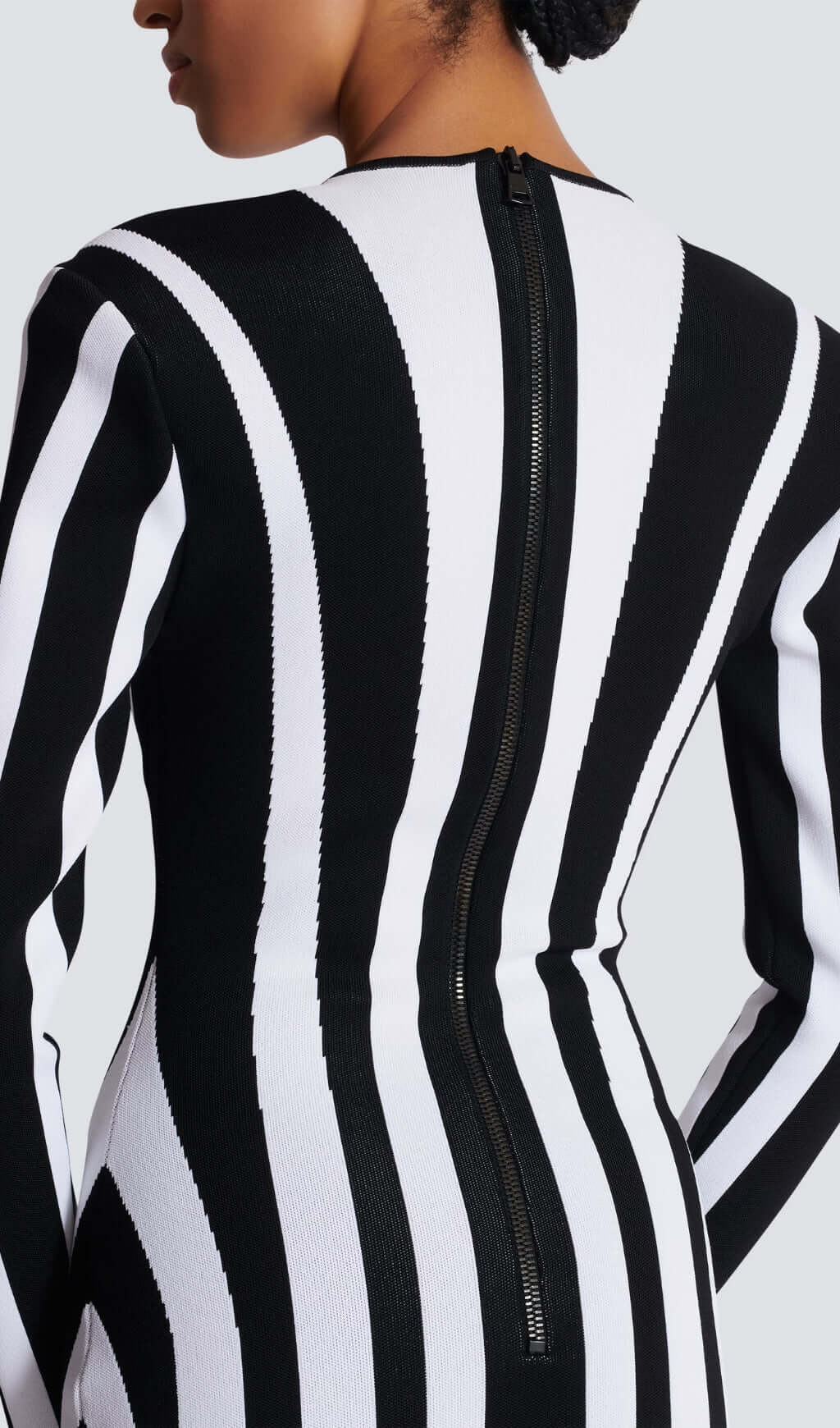 Fashionslee Women Bernd Stripes Long Sleeve Bandage Mini Dress