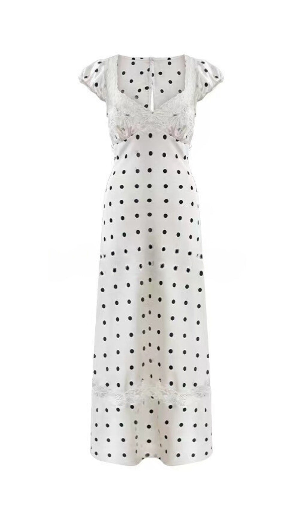 Fashionslee Women Alani Polka Dot Cutout Maxi Dress