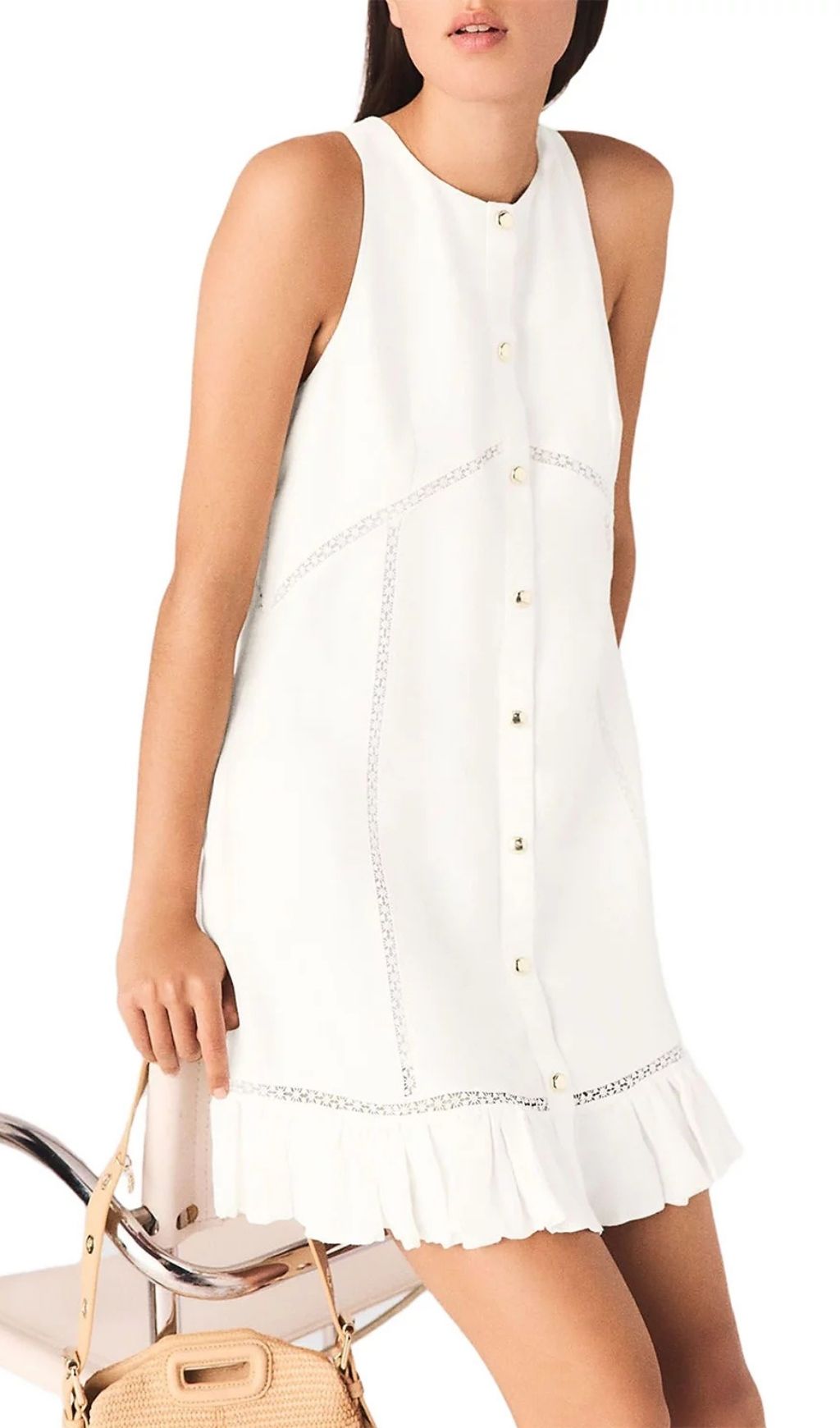 Reenana Embroidered Linen Blend Dress - OWNCI Reenana Embroidered Linen Blend Dress - OWNCI